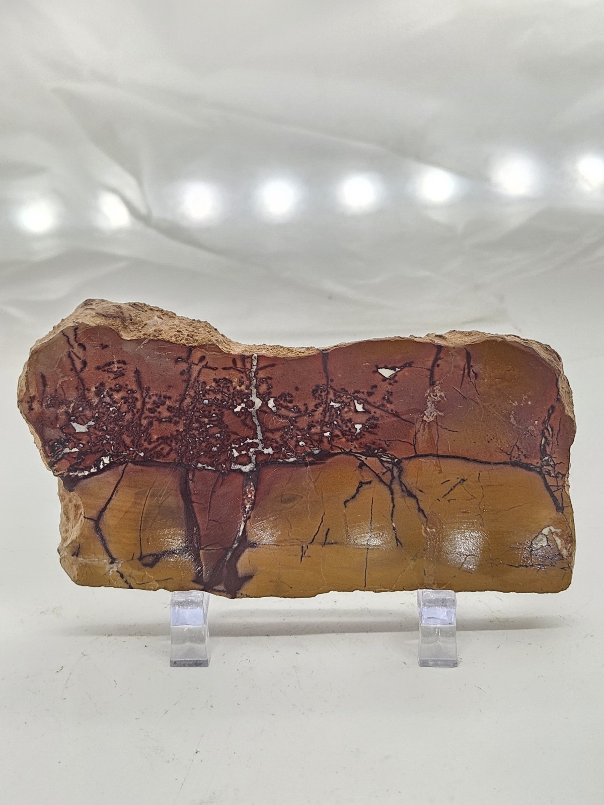 Genuine Australian Mookaite Polished Slice - Earthy Abstract Pattern Stone Genuine Australian Mookaite Polished Slice - Earthy Abstract Pattern Stone