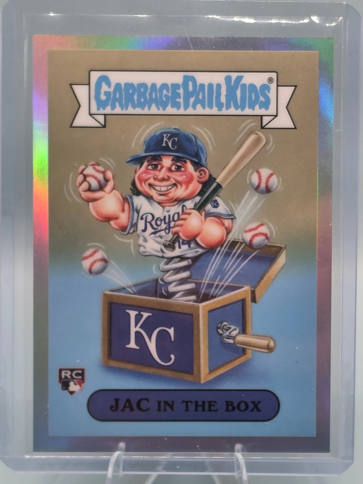 Topps 2026 Chrome Garbage Pail Kids GPK-17 Jac in the Box Jac Caglianone RC Topps 2026 Chrome Garbage Pail Kids GPK-17 Jac in the Box Jac Caglianone RC