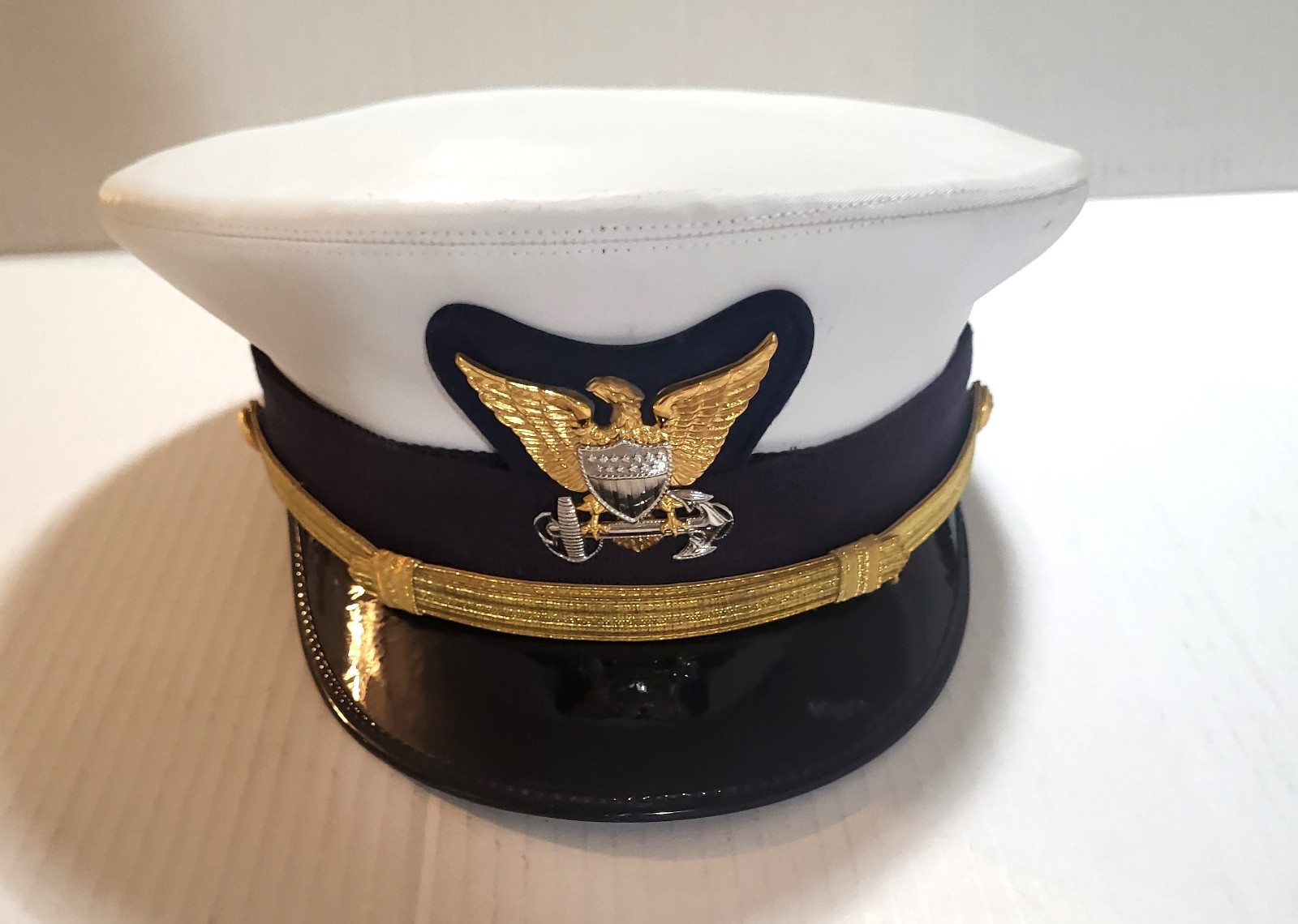 USCG Coast Guard Officer Snap Cap Bernard VTG Late Vietnam Era / Early Cold War