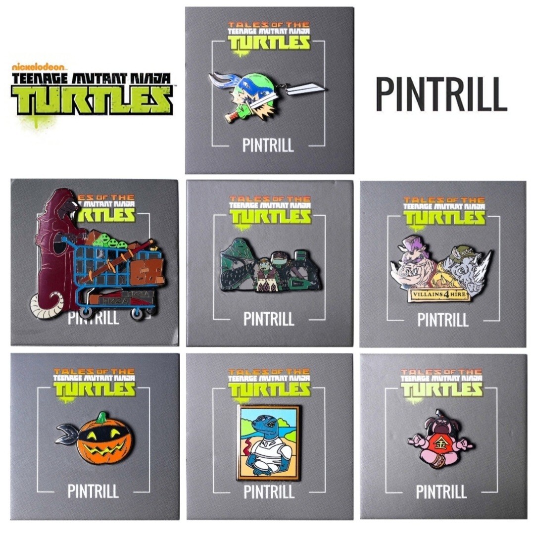 ⚡RARE⚡ PINTRILL x TEENAGE MUTANT NINJA TURTLES Set Of 7 TMNT Pins *BRAND NEW* 🐢