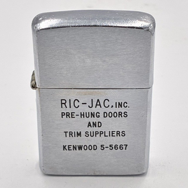 Vintage 1964-1965 Zippo Lighter RIC-JAC INC. Advertising Corporate Logo USA Vintage 1964-1965 Zippo Lighter RIC-JAC INC. Advertising Corporate Logo USA
