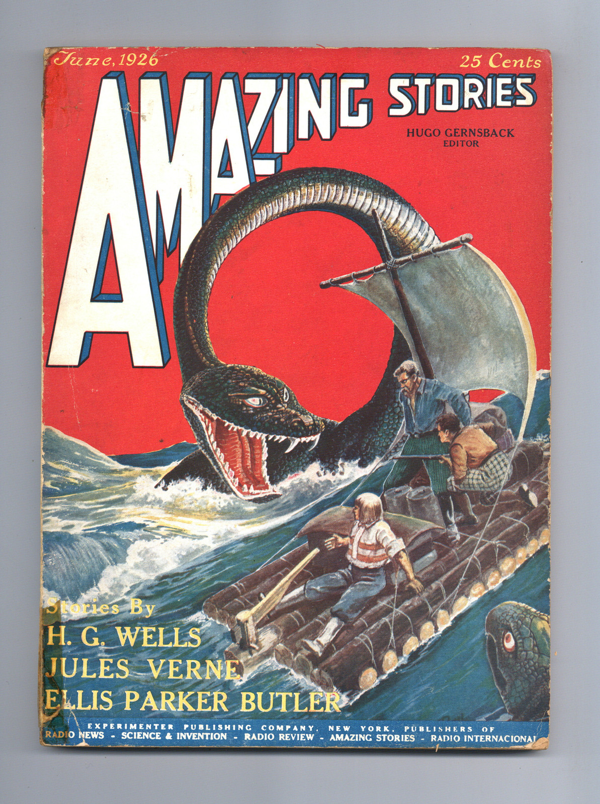 Amazing Stories Pulp Vol. 1 #3 VG 1926 Amazing Stories Pulp Vol. 1 #3 VG 1926