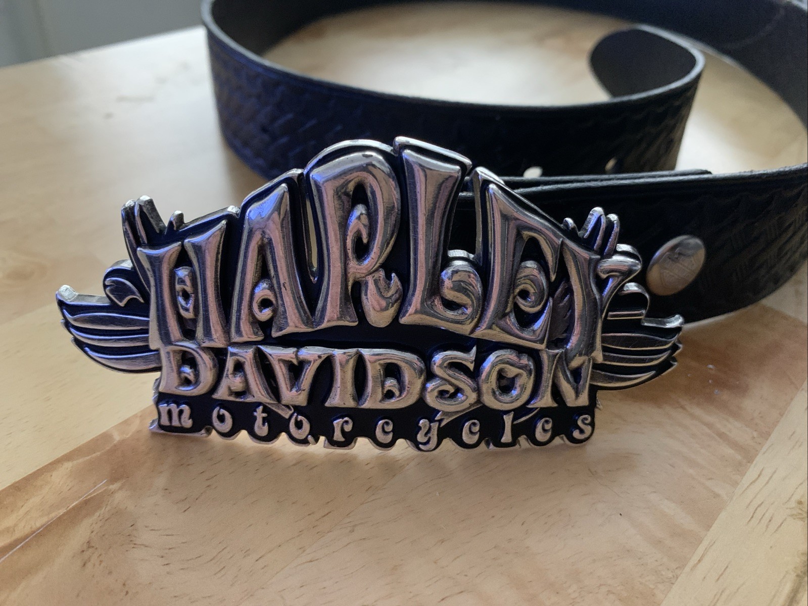 2007 Harley Davidson Mortorcycles Black & Silver Metal Buckle & belt 97682-07VW 2007 Harley Davidson Mortorcycles Black & Silver Metal Buckle & belt 97682-07VW