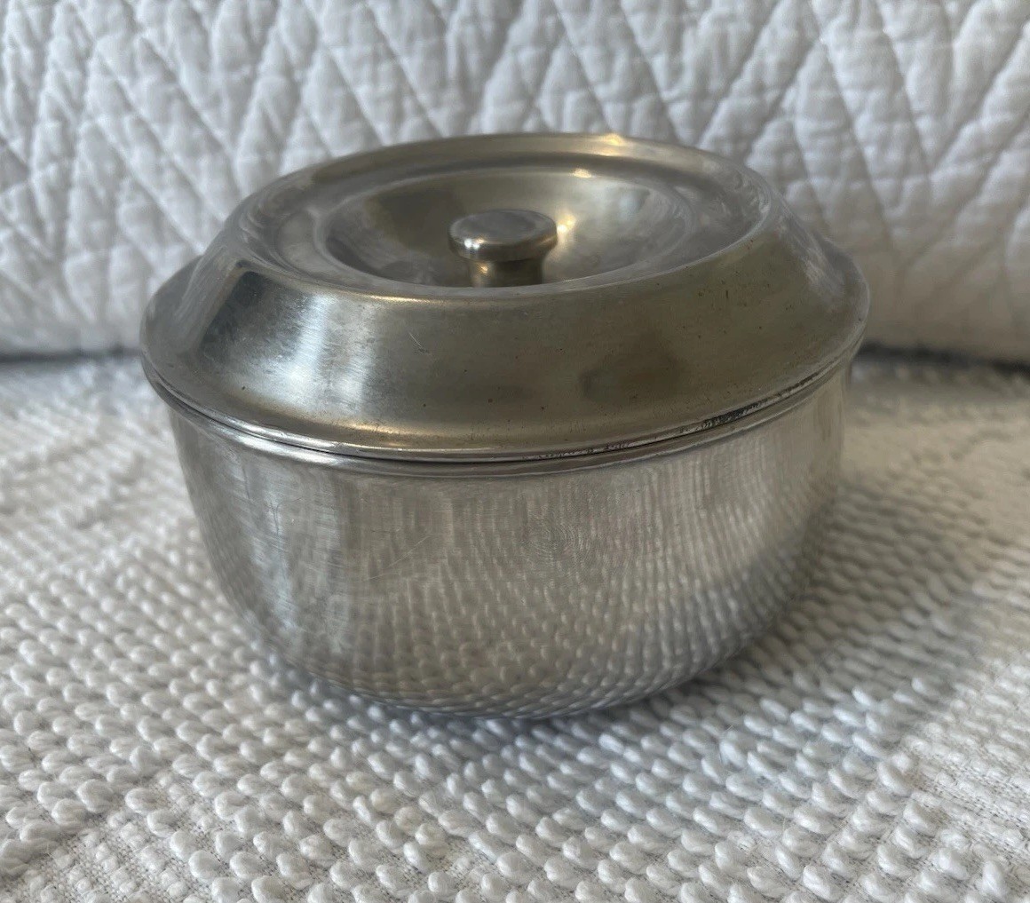 Vintage MCM Medical Stainless Steel Double Wall Jar Bowl & Lid Japan 18-8 & 8-8 Vintage MCM Medical Stainless Steel Double Wall Jar Bowl & Lid Japan 18-8 & 8-8