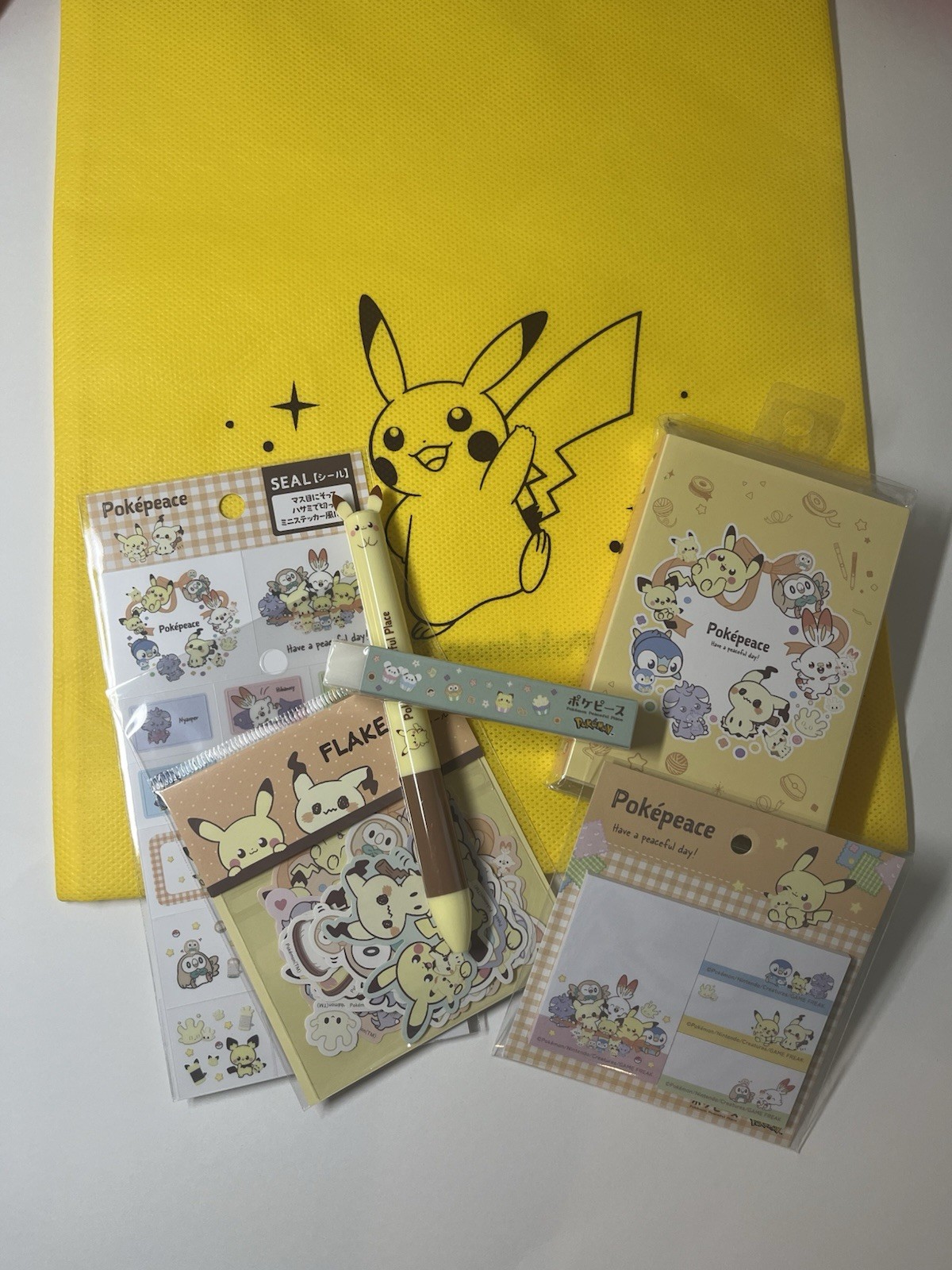 Pokémon PokéPeace Stationery Gift Set – Japanese Cute Writing Set, Made In Japan