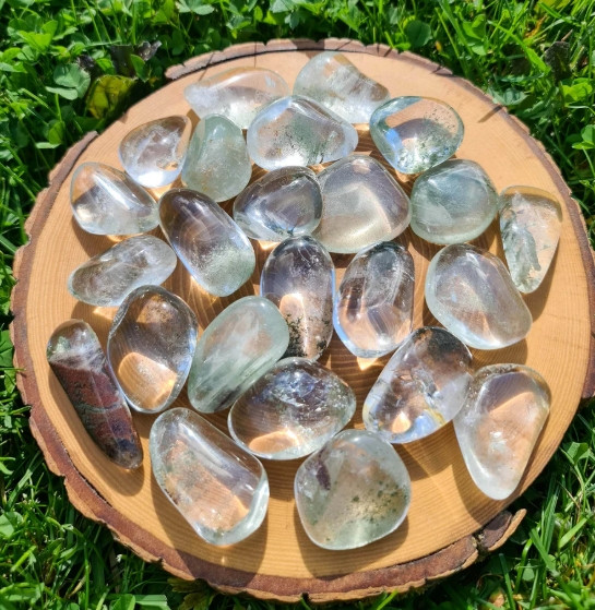 3pcs 2025NEW Clear Quartz  Tumbled Stone Grade A Energy Healing Reiki Home Decor