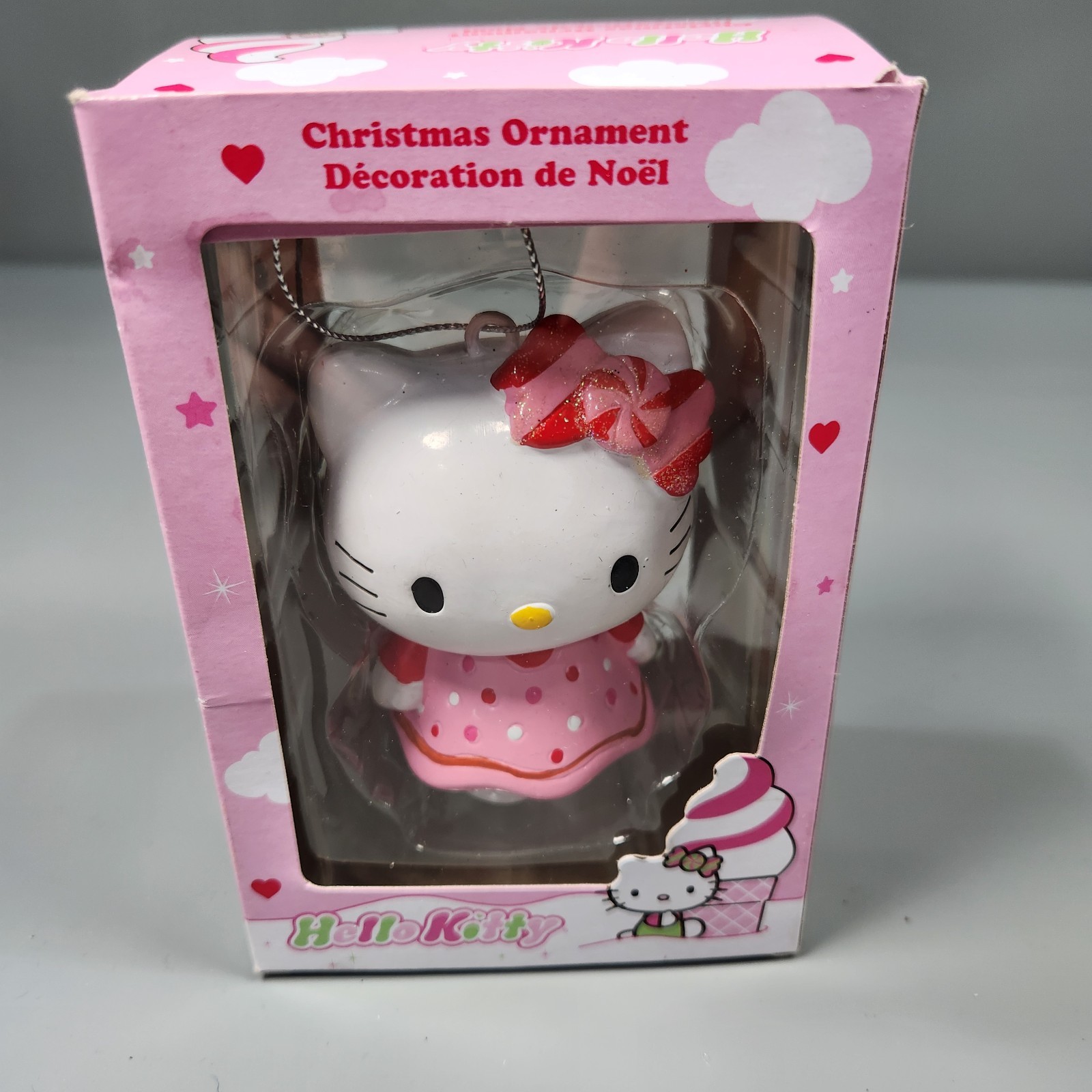 Kurt Adler Hello Kitty Christmas Ornament Peppermint Bow Pink Sanrio 2011 Kurt Adler Hello Kitty Christmas Ornament Peppermint Bow Pink Sanrio 2011