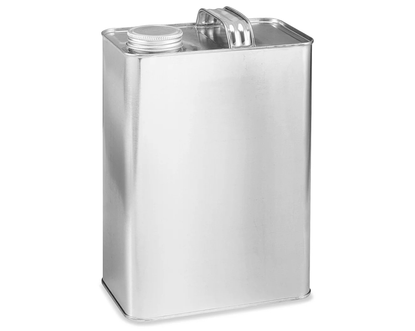 1 Gallon F-Style Metal Can w/ Screw Cap Handle, Tinplate 1-Gallon - New 1 Gallon F-Style Metal Can w/ Screw Cap Handle, Tinplate 1-Gallon - New