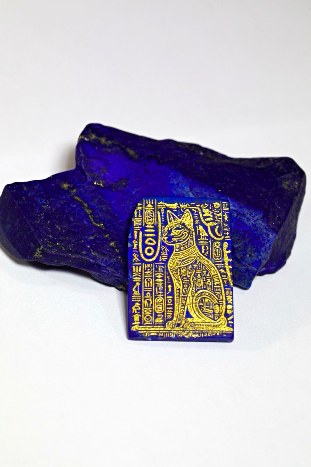 Natural Afghan Old Mine Lapis Lazuli Plaque – Egyptian Motif