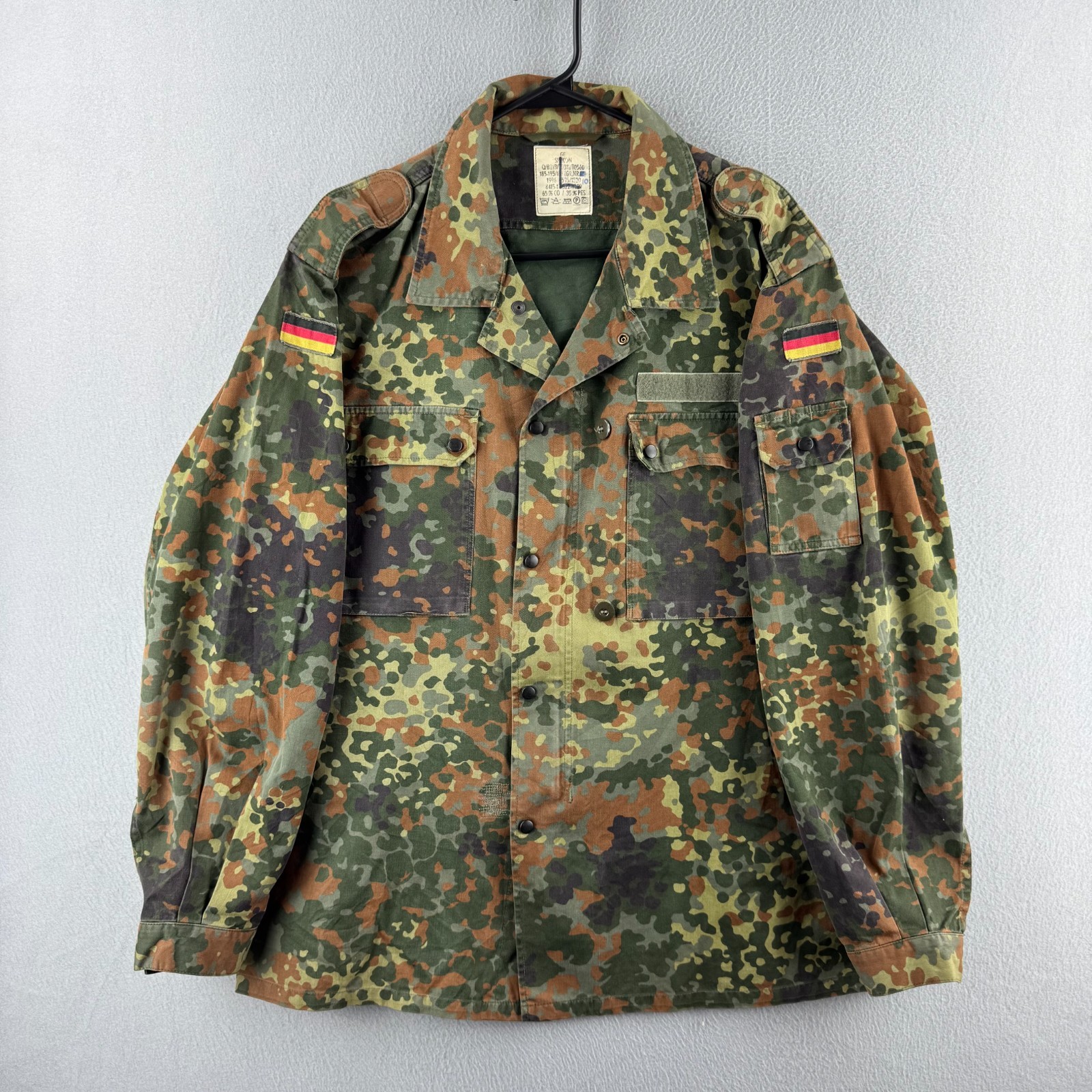 German Bundeswehr Flecktarn Camo Field Shirt Mens Large Military 90s Coat German Bundeswehr Flecktarn Camo Field Shirt Mens Large Military 90s Coat