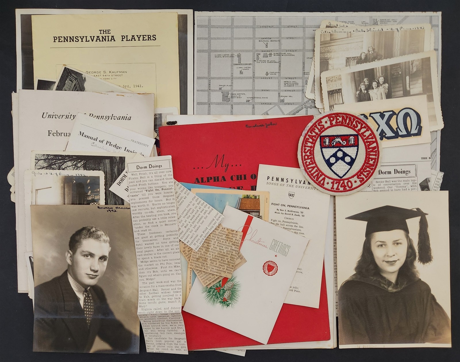 1942 vintage UNIVERSITY of PENNSYLVANIA lot PHOTOS PAPER bayside ny Carol JOHN 1942 vintage UNIVERSITY of PENNSYLVANIA lot PHOTOS PAPER bayside ny Carol JOHN