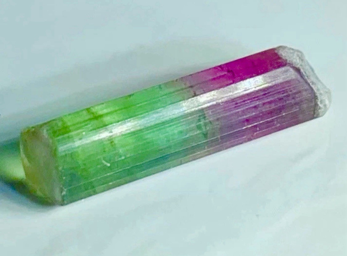 Beautiful Bi-Color Tourmaline Crystal Natural Raw Rough Specimen Matrix Gemy Beautiful Bi-Color Tourmaline Crystal Natural Raw Rough Specimen Matrix Gemy