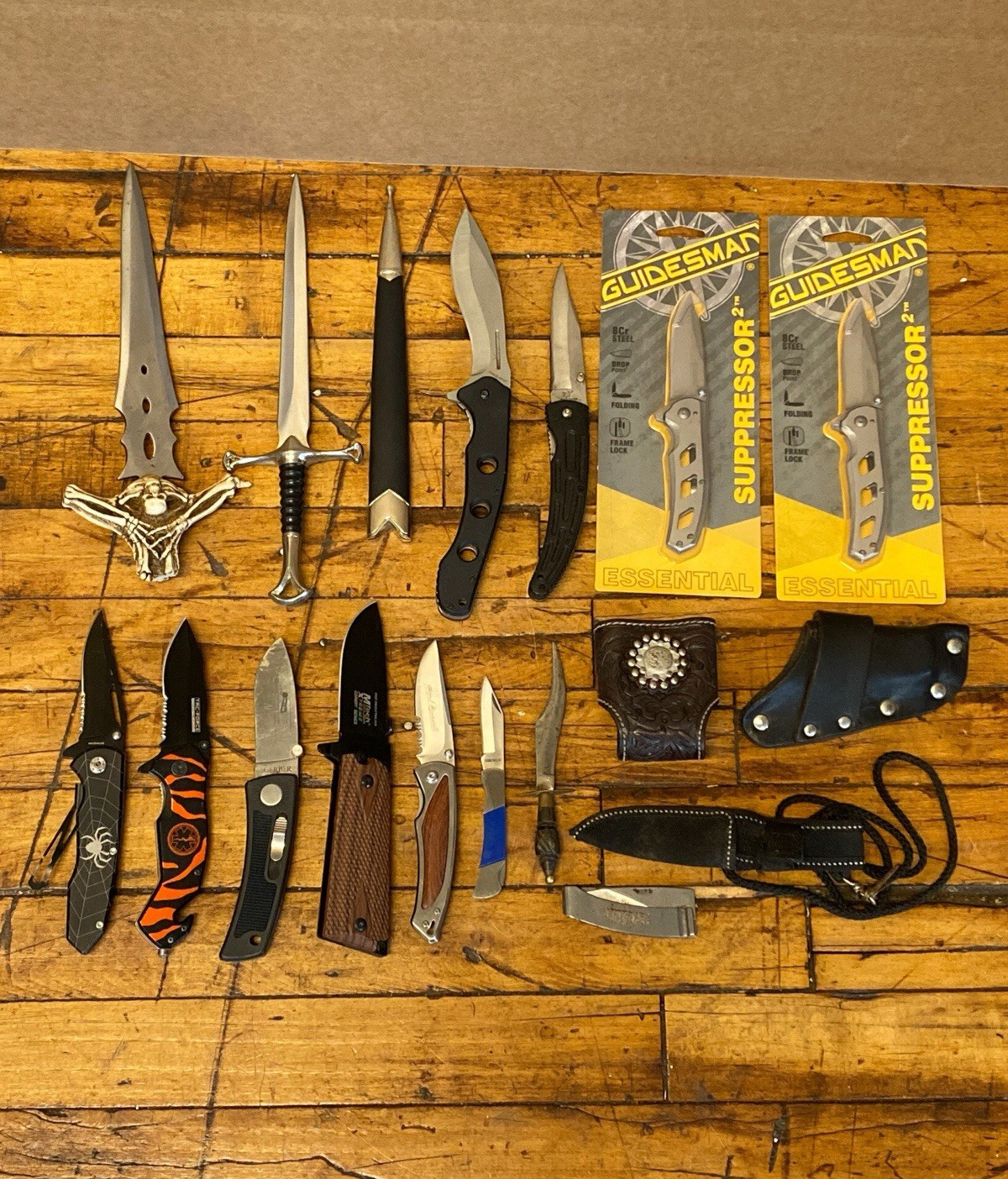 14 Knife Lot Gerber MTech Tac Force Timber Wolf Guidesman Folding Fixed Blade 14 Knife Lot Gerber MTech Tac Force Timber Wolf Guidesman Folding Fixed Blade