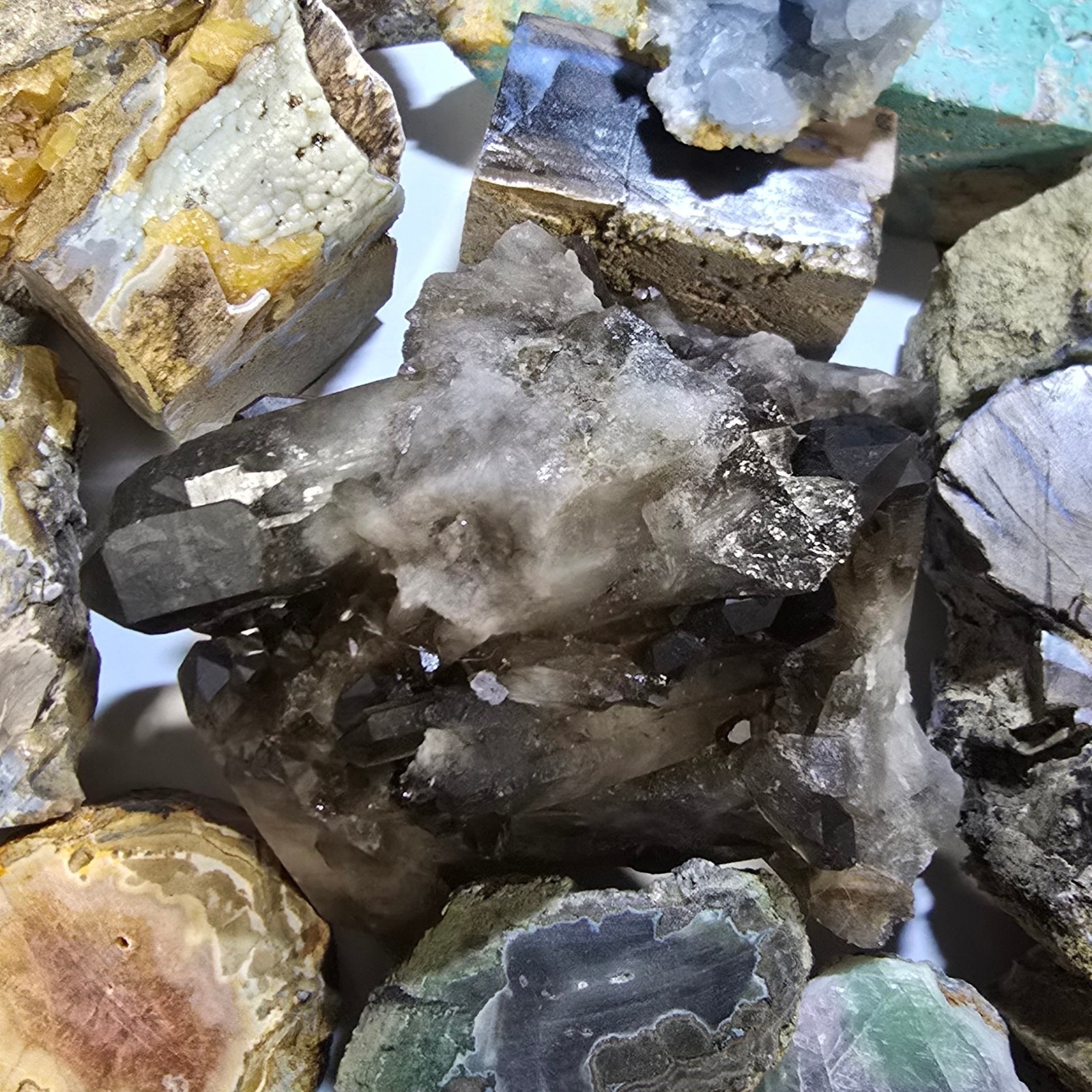 Gem And Mineral Box Lots + Silver By The Ounce Gem And Mineral Box Lots + Silver By The Ounce