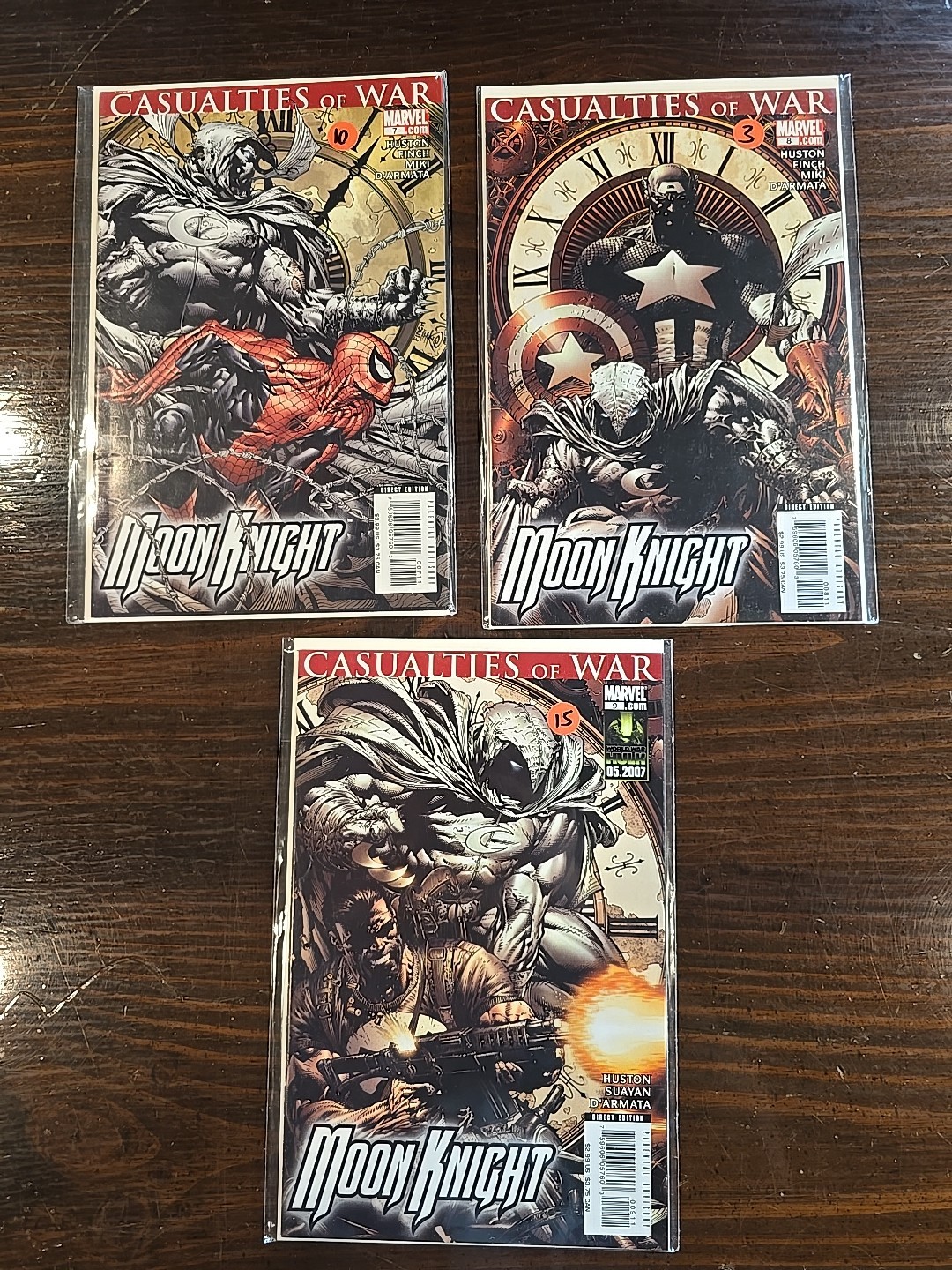 💥Moon Knight Huston 7-9 (3) Comic Lot 💥Moon Knight Huston 7-9 (3) Comic Lot