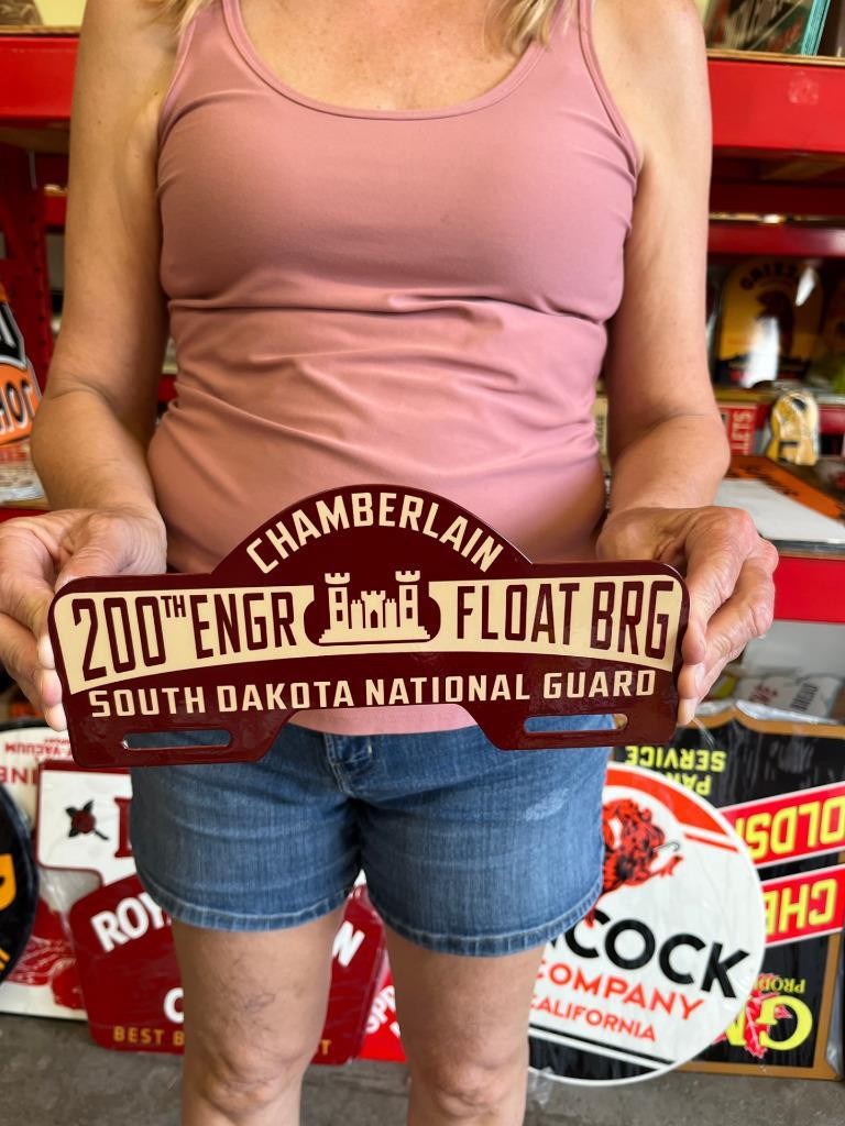 Vintage Style Metal License South Dakota National Guard NOT Porcelain USA Vintage Style Metal License South Dakota National Guard NOT Porcelain USA