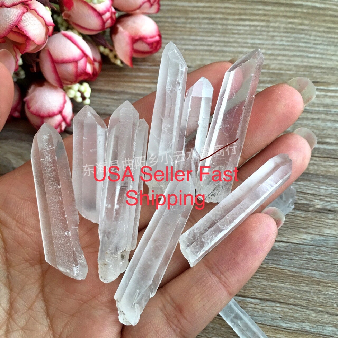 50g Tibet Nice Lot Natural Clear Quartz Crystal Points Wand Specimen US Seller 50g Tibet Nice Lot Natural Clear Quartz Crystal Points Wand Specimen US Seller
