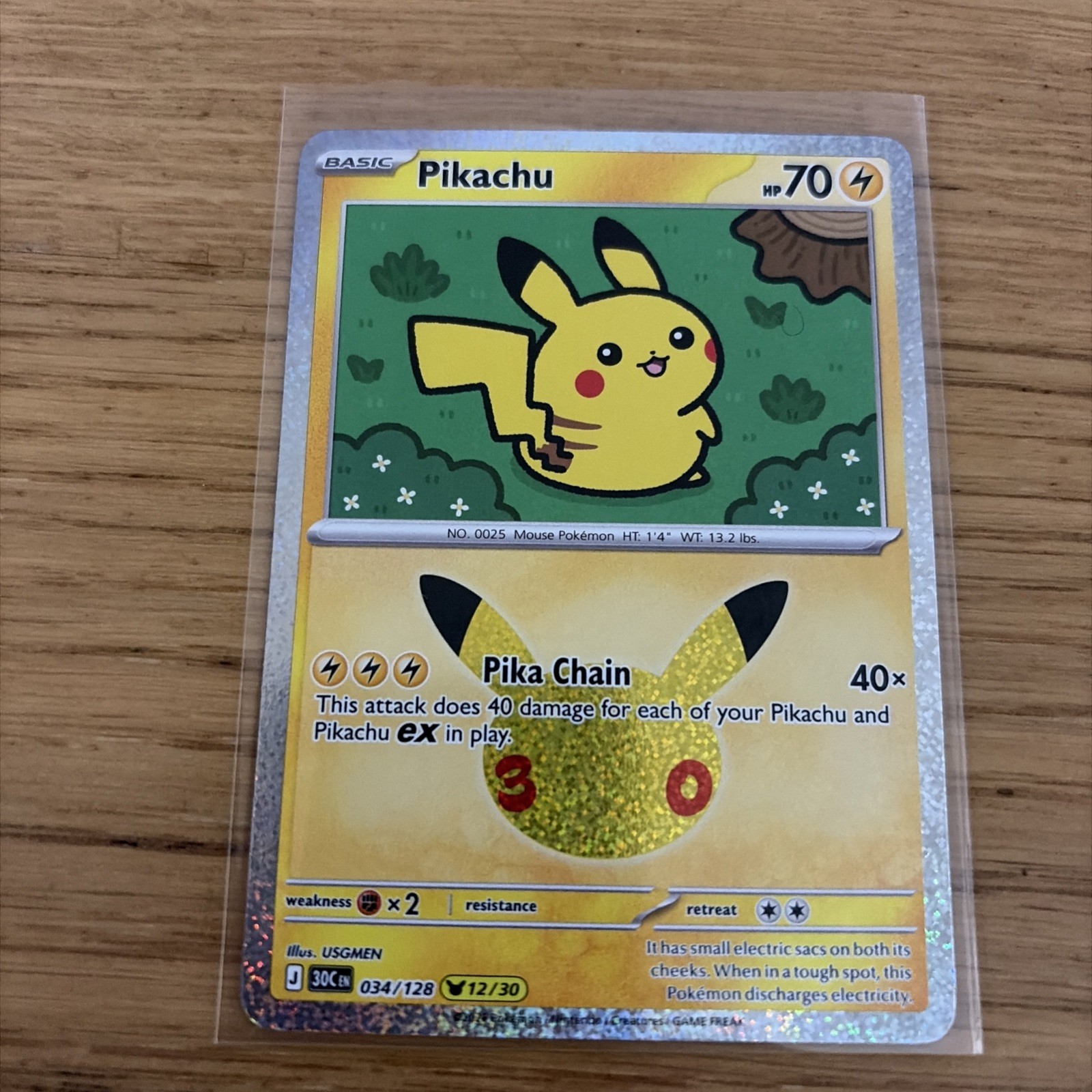 Pokémon TCG 30th Anniversary - Pikachu 34/128 12/30 - 30th Celebration Pokémon TCG 30th Anniversary - Pikachu 34/128 12/30 - 30th Celebration