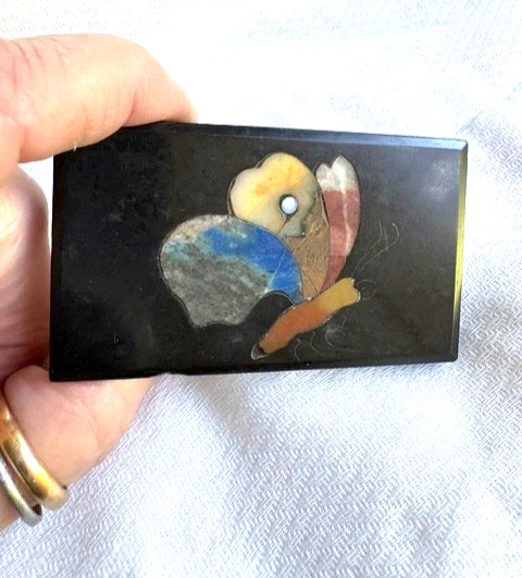 Antique Pietra Dura Butterfly Panel - Stone Inlay Antique Pietra Dura Butterfly Panel - Stone Inlay