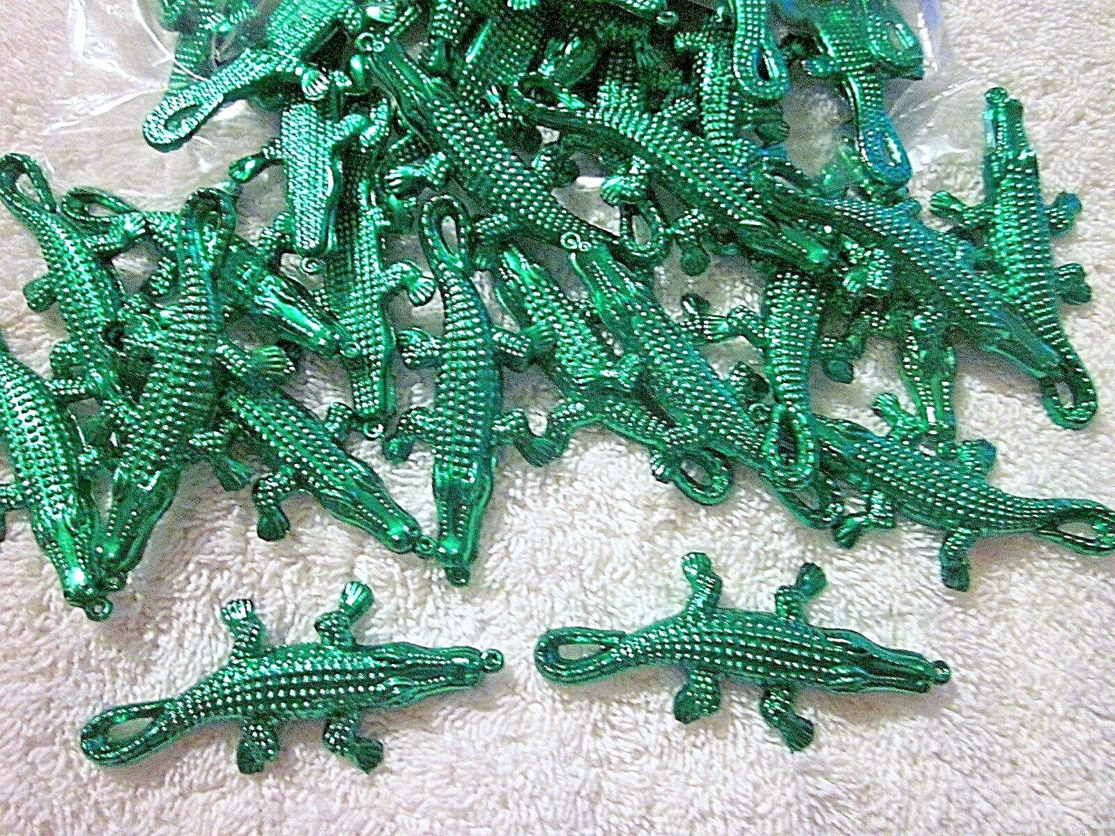 3 DOZEN (36 pieces) "GREEN ALLIGATOR TRINKETS" 70mm - BULK CRAFTS SHINY GATORS 3 DOZEN (36 pieces) "GREEN ALLIGATOR TRINKETS" 70mm - BULK CRAFTS SHINY GATORS