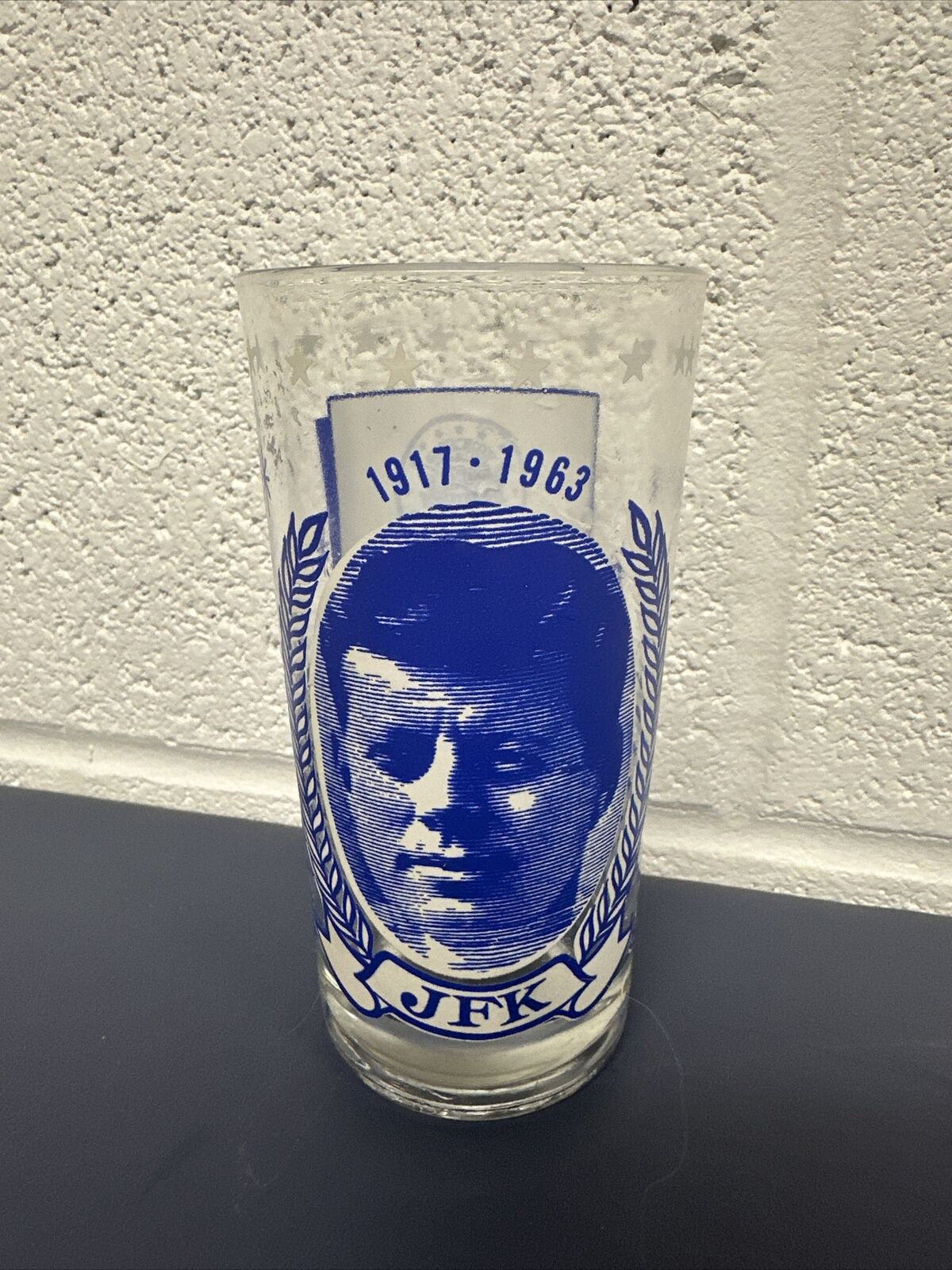 Vintage JFK Memorial glass/tumbler 1917-1963  President John F Kennedy