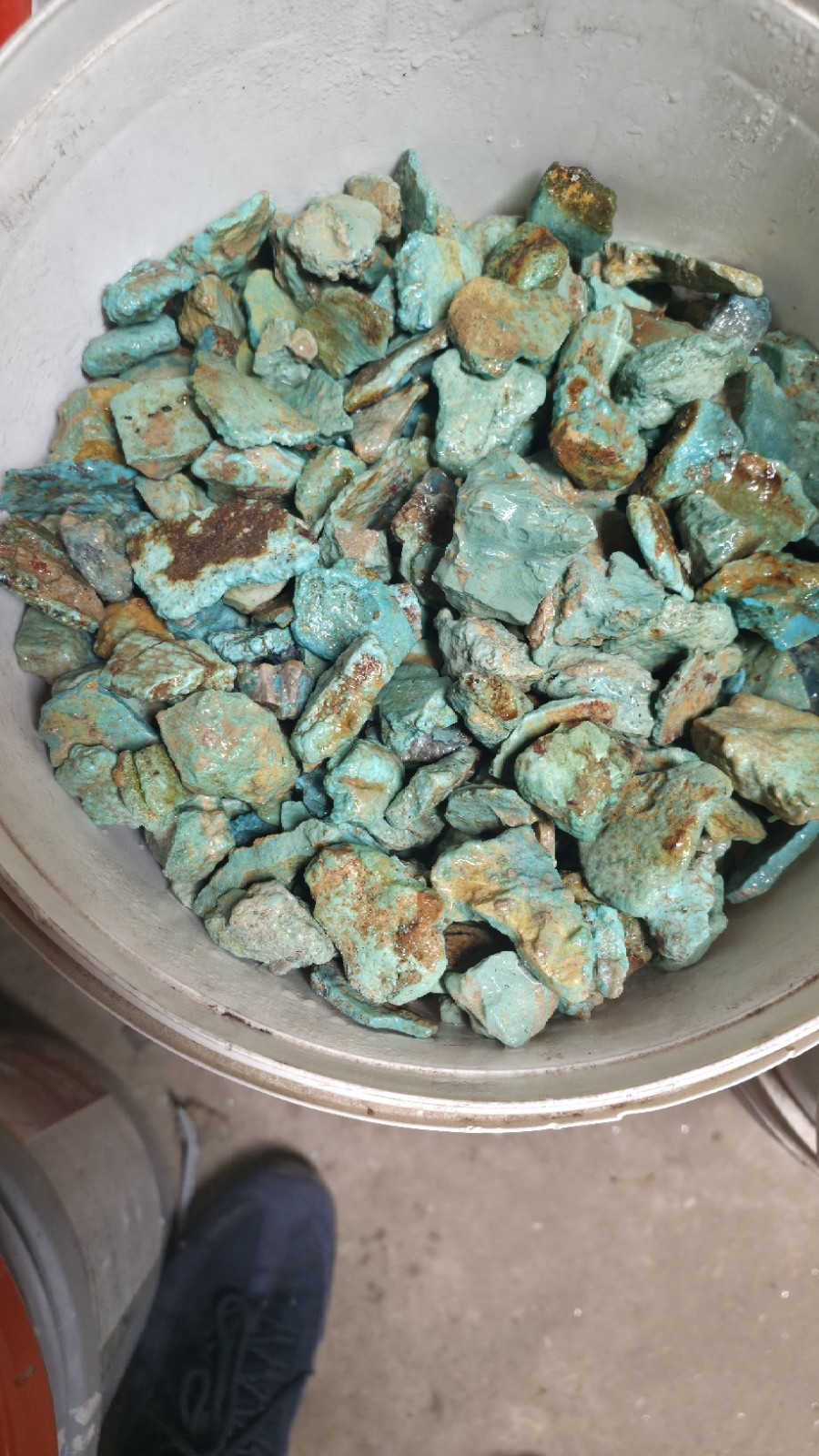 Stabilized blue-green turquoise rough (By The Pound) 1/2 Inch to 1 inch sizes Stabilized blue-green turquoise rough (By The Pound) 1/2 Inch to 1 inch sizes