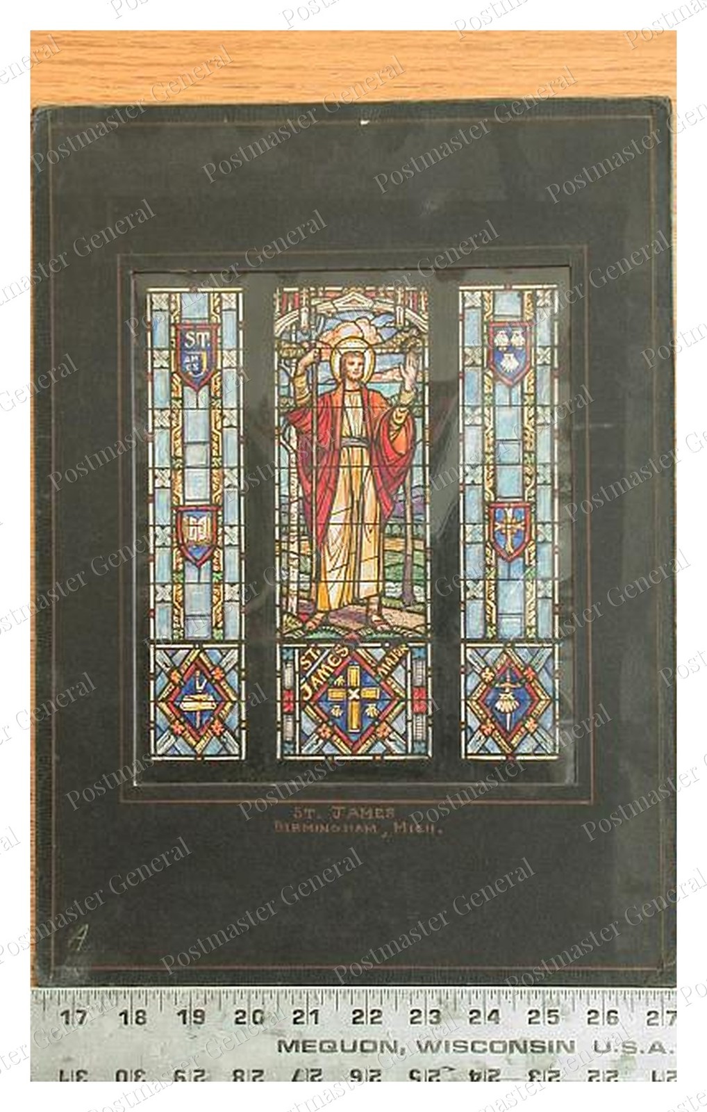 Birmingham Michigan St. James Window Standard Postcard COPY RPPC Birmingham Michigan St. James Window Standard Postcard COPY RPPC