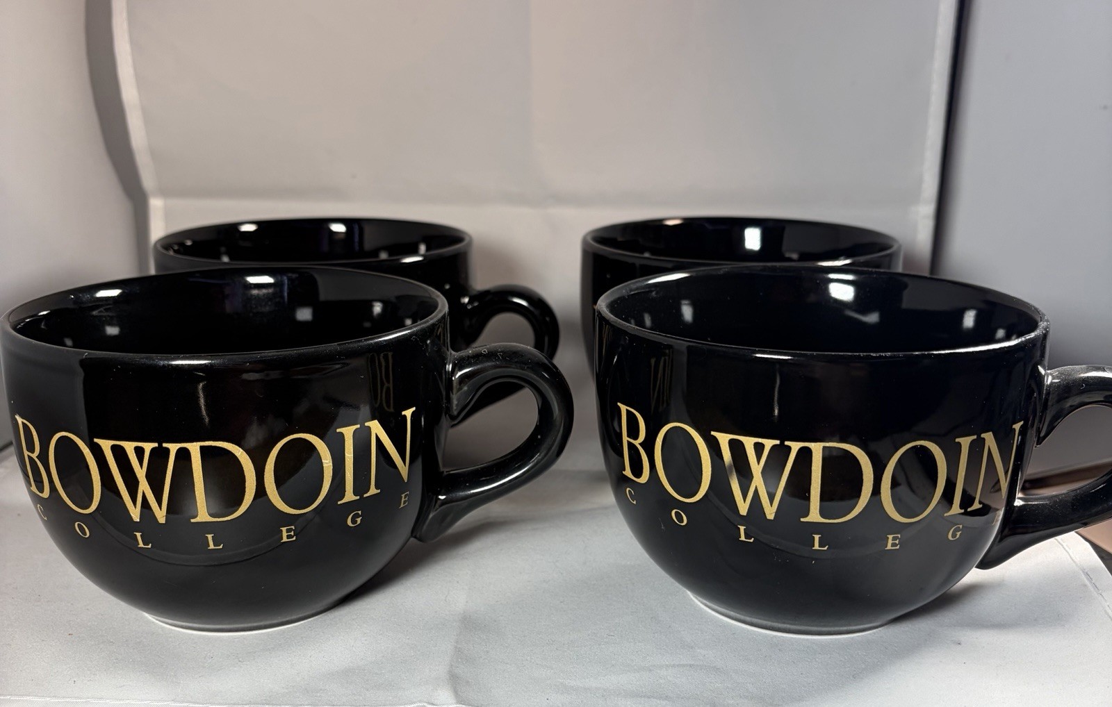 Bowdoin College Large Mug Soup Bowl Cup - Set Of 4 EUC Bowdoin College Large Mug Soup Bowl Cup - Set Of 4 EUC