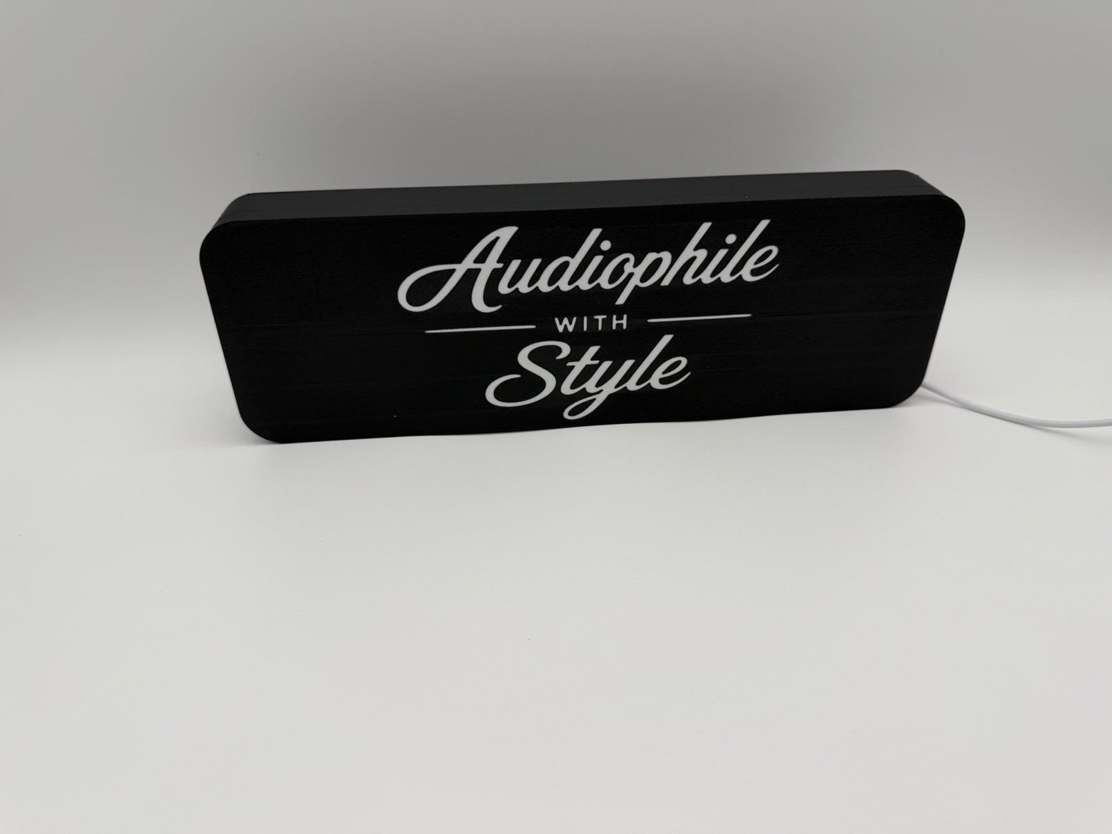 Audiophile With Style - Light Up LED Sign With USB Plug - Black - Amp Receiver Audiophile With Style - Light Up LED Sign With USB Plug - Black - Amp Receiver