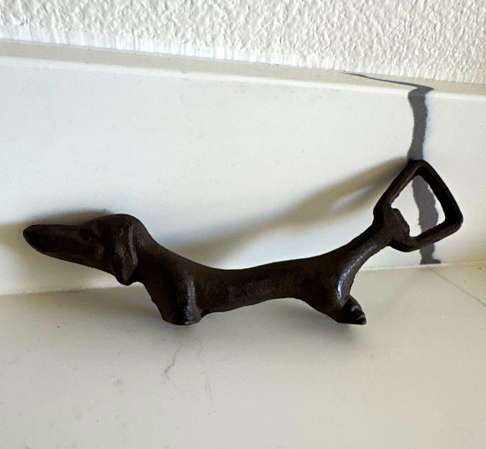 Cast Iron Dachshund Wiener Dog Bottle Opener 8” Rustic Metal Bar Decor Cast Iron Dachshund Wiener Dog Bottle Opener 8” Rustic Metal Bar Decor