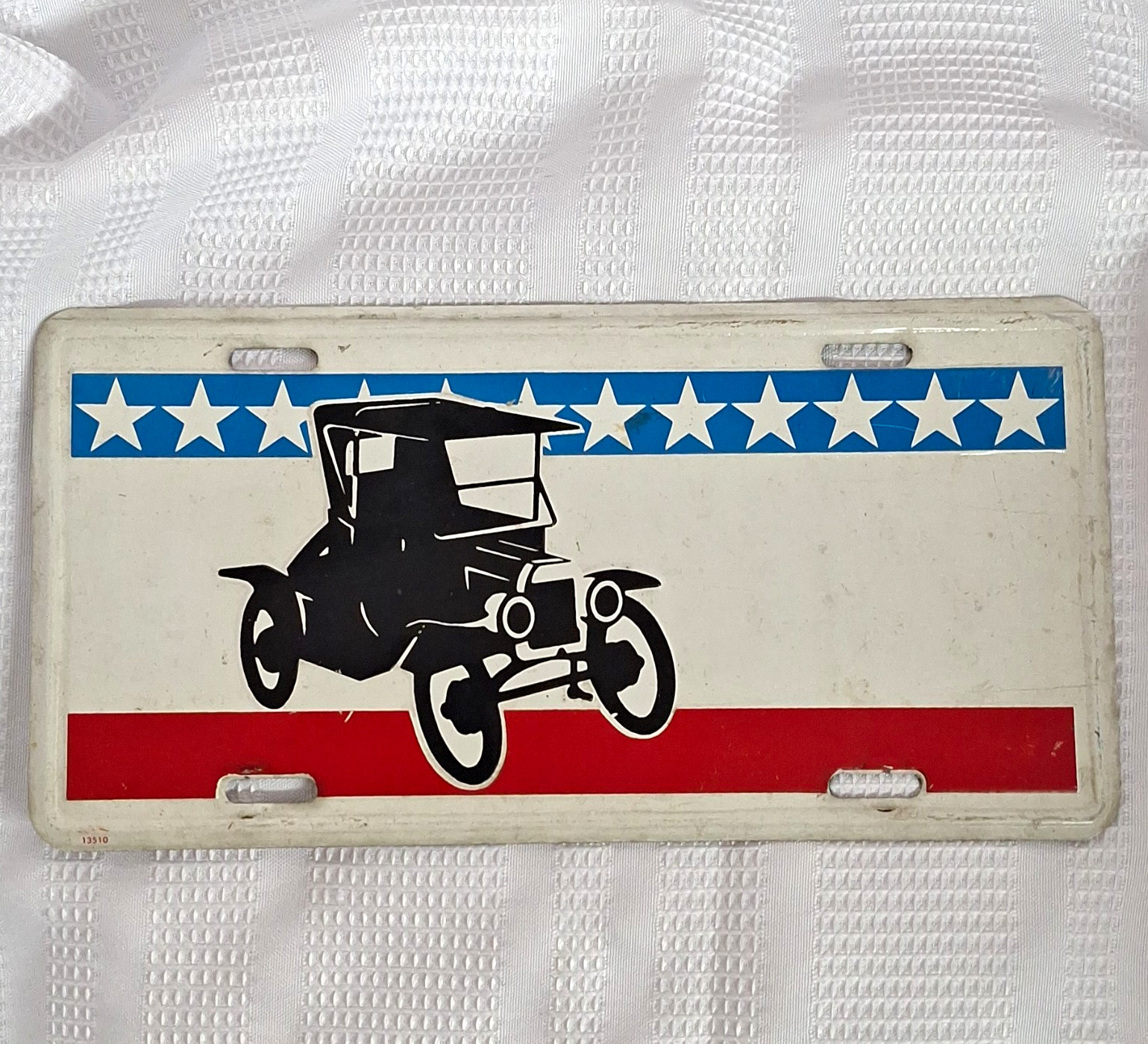 Vintage Ford Model T Booster License Plate Antique Car Stars & Stripes Vintage Ford Model T Booster License Plate Antique Car Stars & Stripes