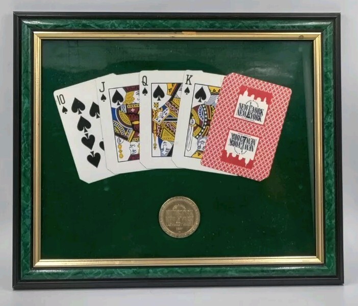 Vintage 90s New York New York Hotel & Casino Playing Cards 10 J Q K A & $1 Token Vintage 90s New York New York Hotel & Casino Playing Cards 10 J Q K A & $1 Token