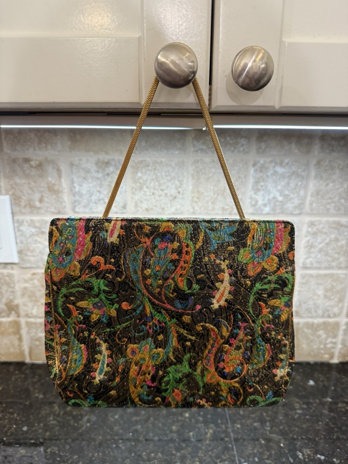 1950's Vintage Andrew Geller Handmade & Designed Metallic Clutch Purse Bag