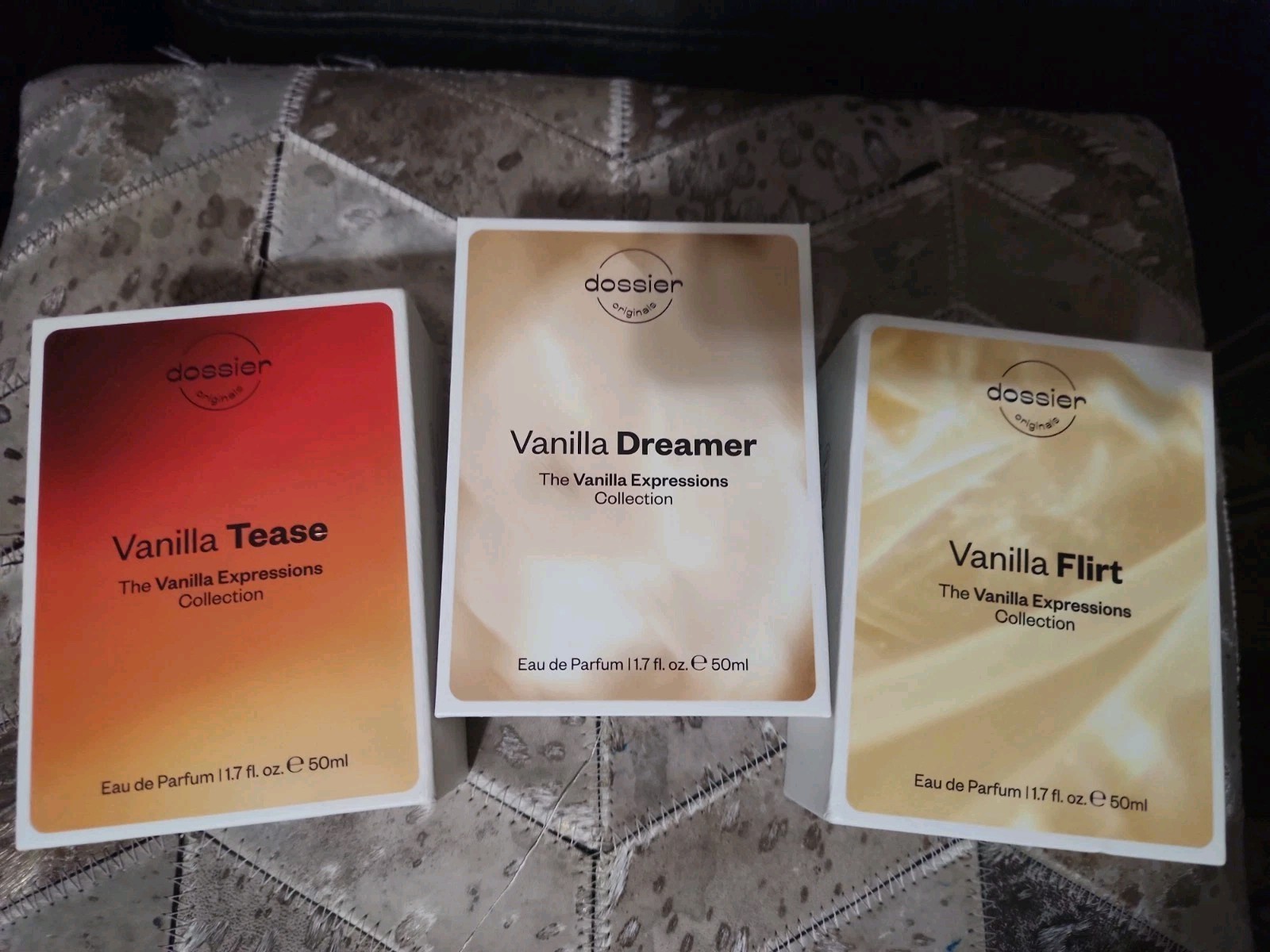 Dossier Vanilla Expressions Collection. Vanilla Tease, Dreamer & Flirt. 3 x 50ml Dossier Vanilla Expressions Collection. Vanilla Tease, Dreamer & Flirt. 3 x 50ml