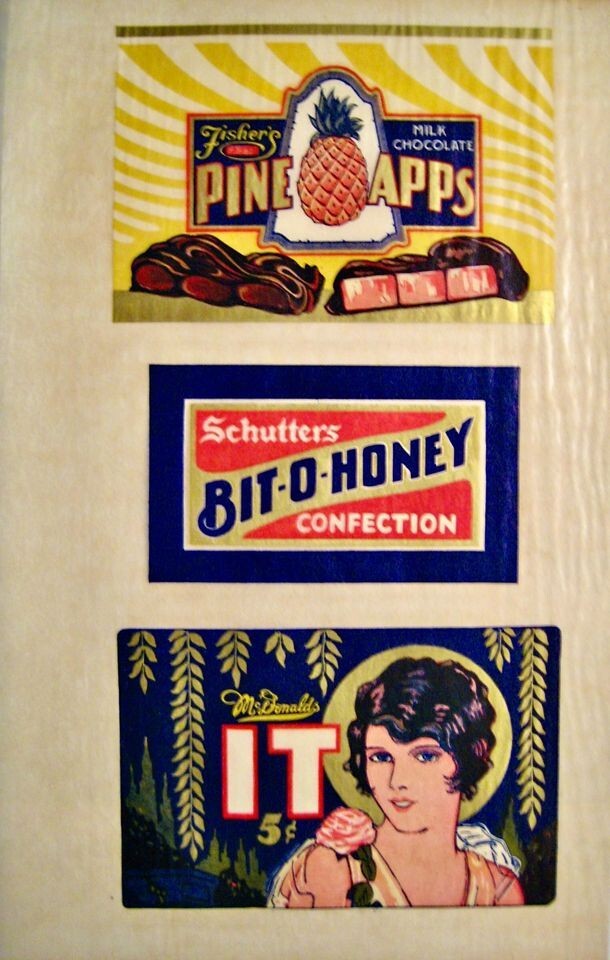 RARE VINTAGE ORIGINAL 1920'S CHOCOLATE BAR WRAPPERS