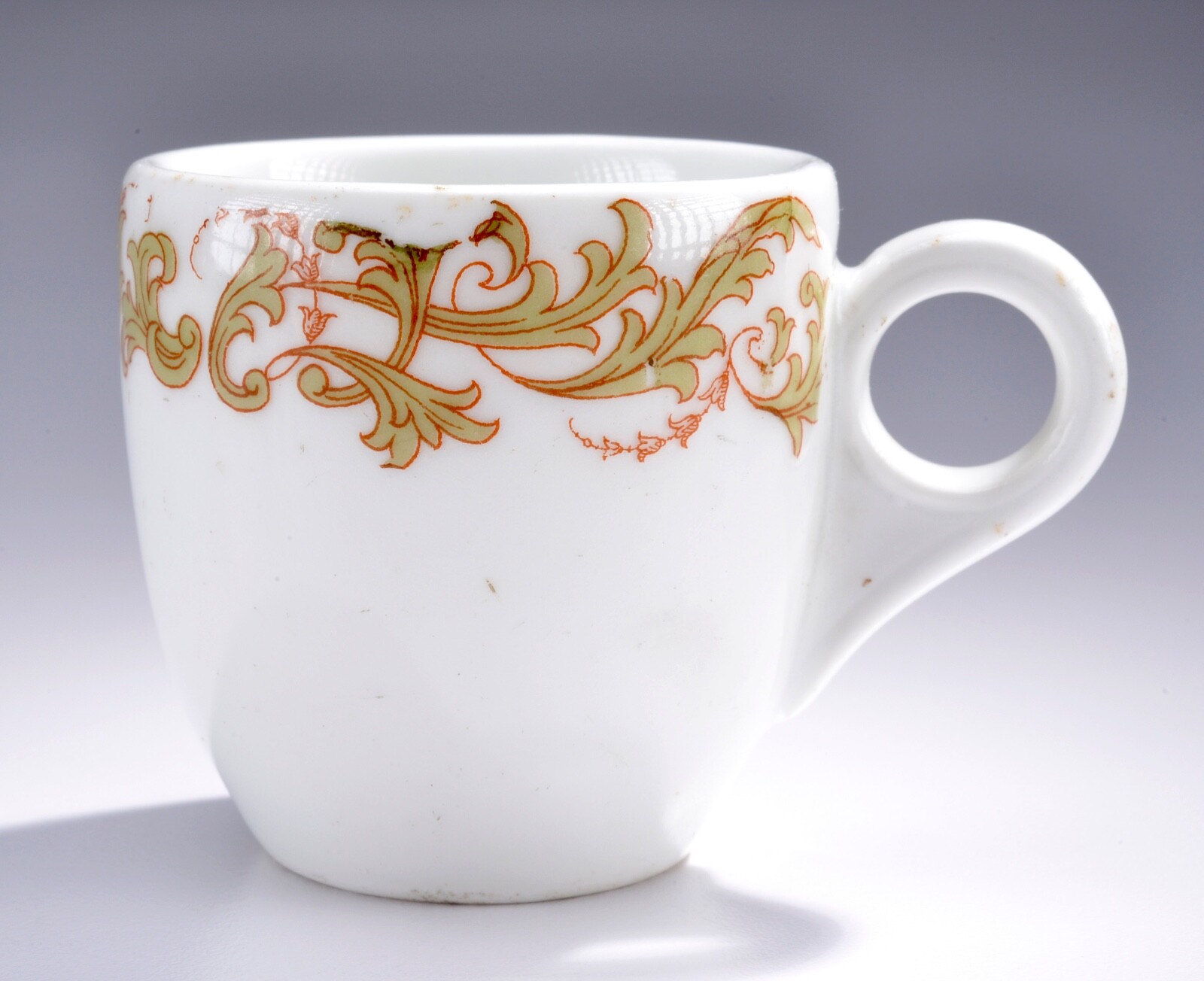 Antique Café Germania Restaurant Demitasse Cup, Bauscher Bros Germany 1906 Antique Café Germania Restaurant Demitasse Cup, Bauscher Bros Germany 1906