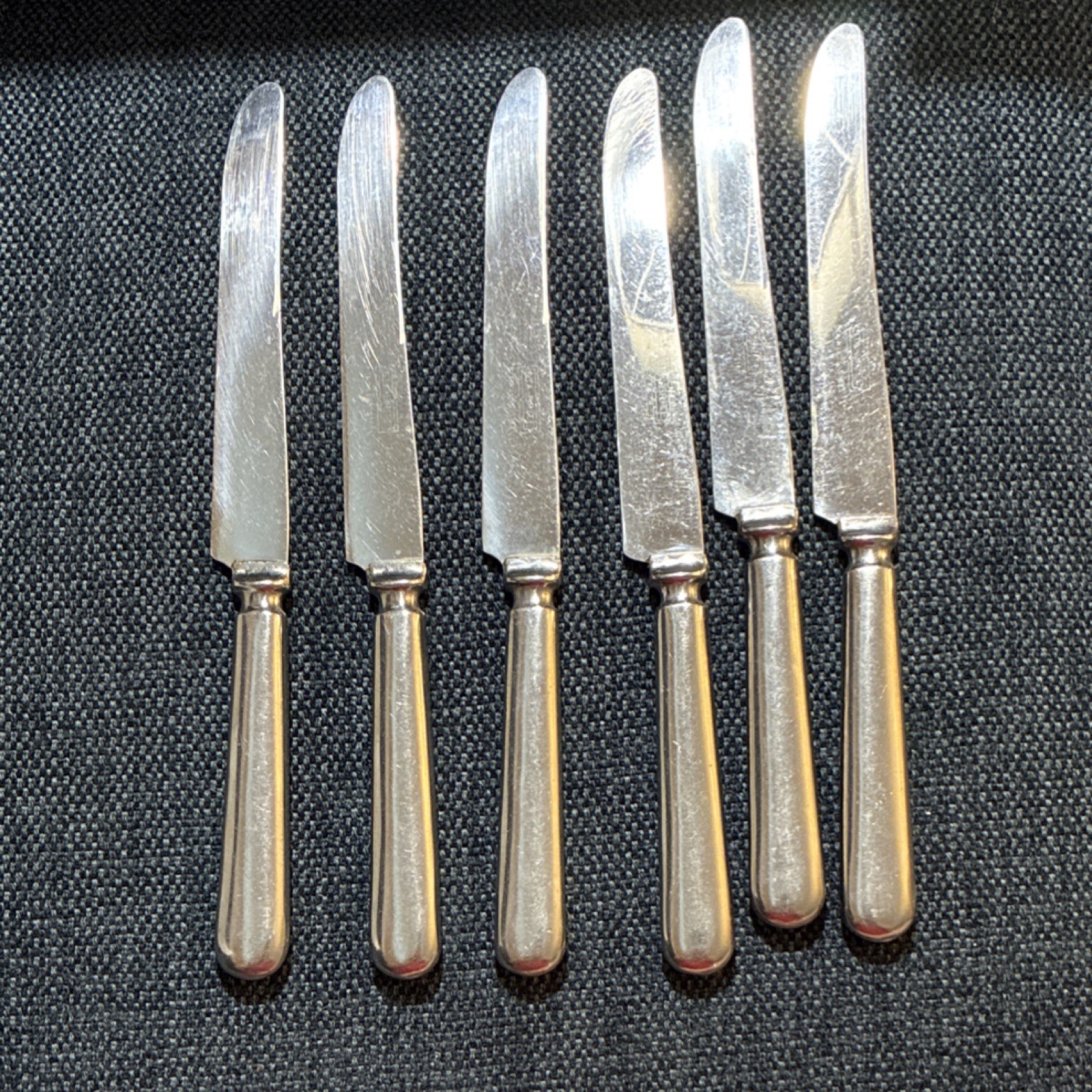 Vintage Sta-Brite Hollow Handle Stainless Steel Dinner Knives - Set of 6**  