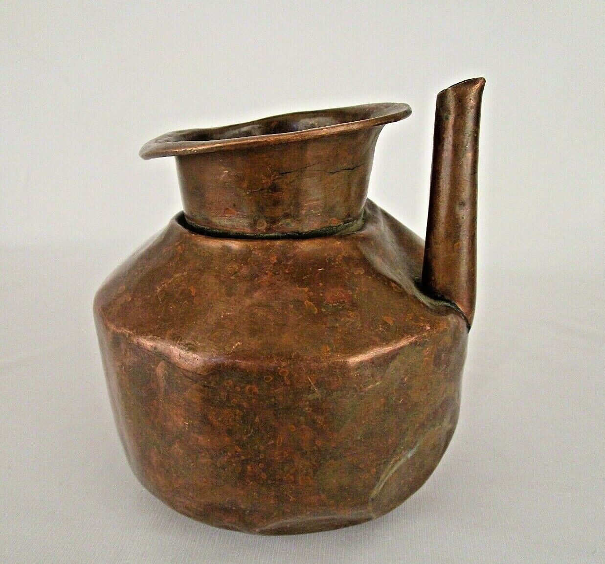 Antique Copper Water Pot: 1850s Handmade Lota Kalash, Vintage Kitchen Decor Antique Copper Water Pot: 1850s Handmade Lota Kalash, Vintage Kitchen Decor