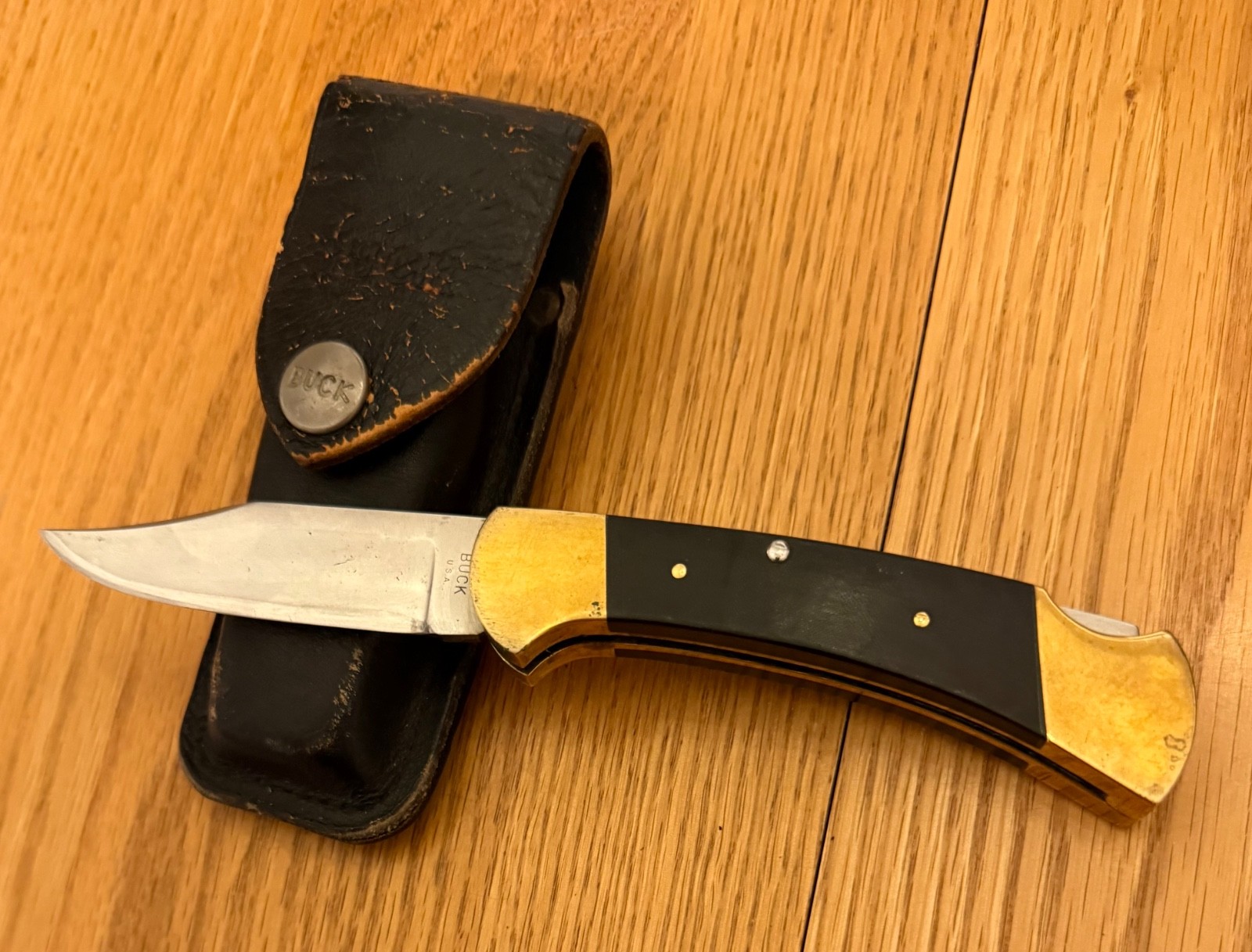 RARE VINTAGE EARLY ISSUE BUCK MICARTA 112 KNIFE USED N5 RARE VINTAGE EARLY ISSUE BUCK MICARTA 112 KNIFE USED N5