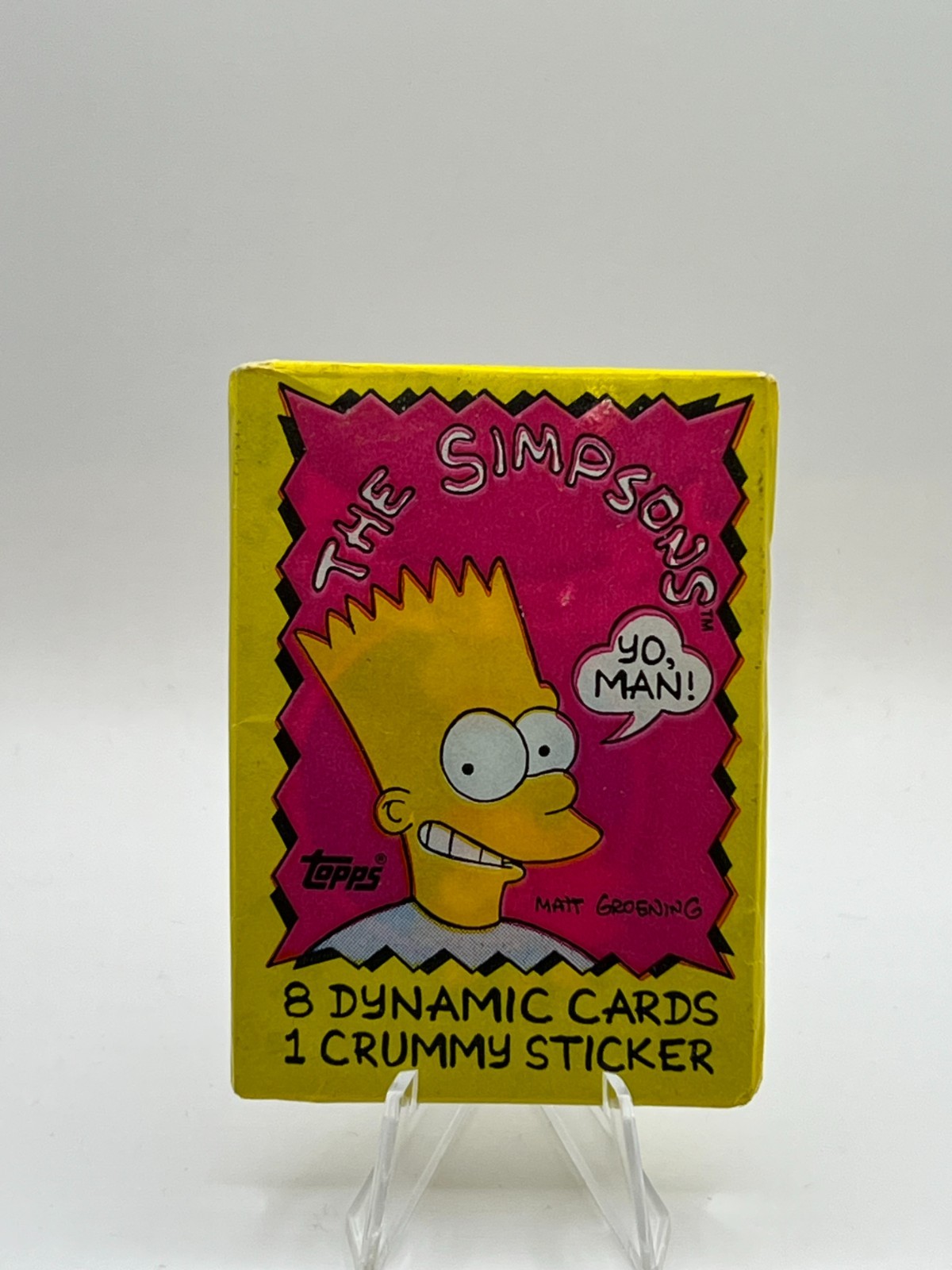 1990 Vintage Topps The Simpsons Sealed Trading Card Pack, 8 Cards + 1 Sticker 1990 Vintage Topps The Simpsons Sealed Trading Card Pack, 8 Cards + 1 Sticker