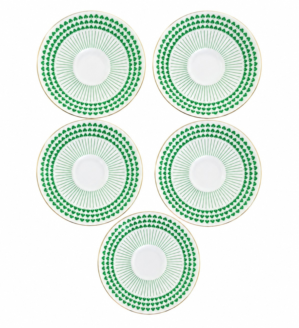 VTG Neiman Marcus Set of 5 Demitasse Saucers "Irish Spring" VTG Neiman Marcus Set of 5 Demitasse Saucers "Irish Spring"