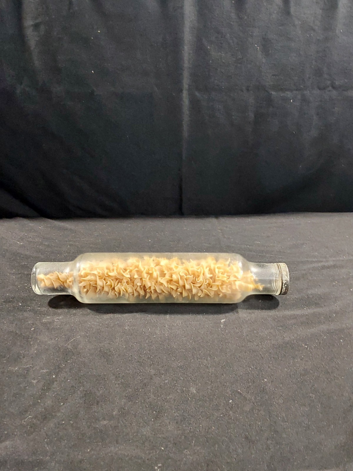 14" Rolling Pin Kitchenware Antique Clear Glass - Metal Screw On Cap 14" Rolling Pin Kitchenware Antique Clear Glass - Metal Screw On Cap