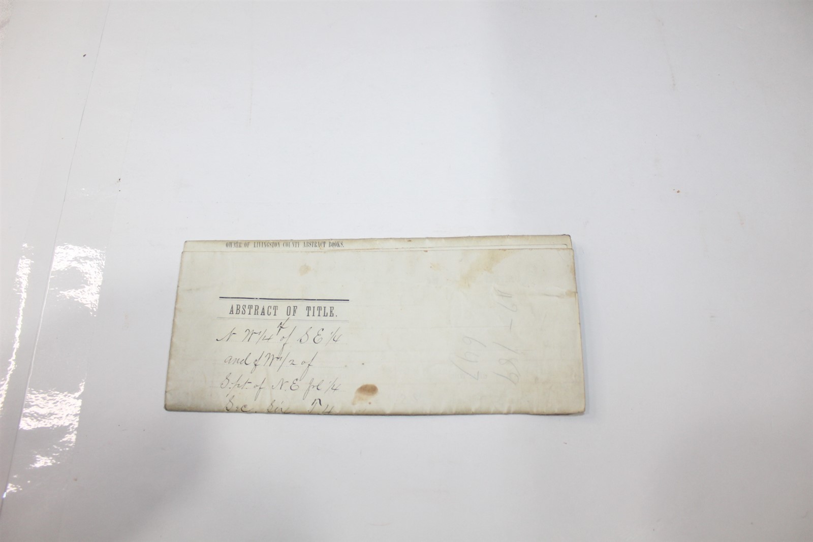 Antique Abstract Of Title 1865 Last Entry July 1893 Howell, Michigan