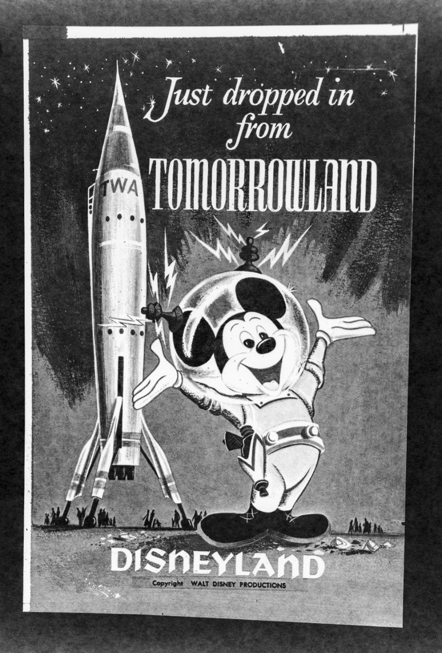 Vintage 1950s Disneyland Tomorrowland Large Negative TWA Moonliner Mickey Mouse Vintage 1950s Disneyland Tomorrowland Large Negative TWA Moonliner Mickey Mouse