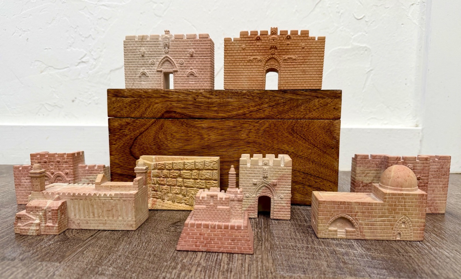 Vintage Jerusalem Stone Miniature Landmarks 9 Pc Set Israel Gates Holy land Vintage Jerusalem Stone Miniature Landmarks 9 Pc Set Israel Gates Holy land