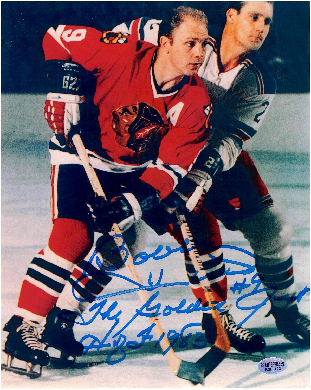 Bobby Hull- Chicago Blackhawks- Autographed 8 x 10 Photo With Inscriptions