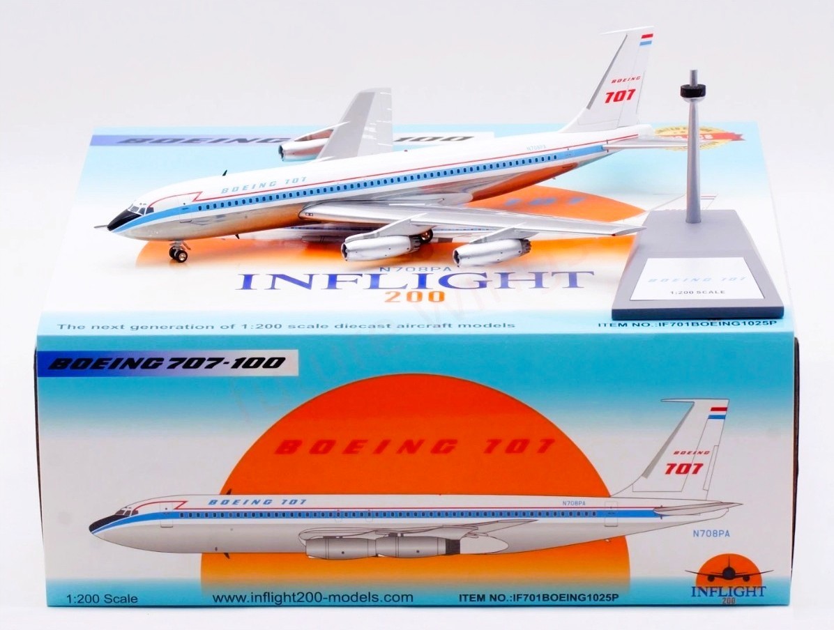 Inflight IF701BOEING1025P Boeing 707-100 House Color N708PA Diecast 1/200 Model Inflight IF701BOEING1025P Boeing 707-100 House Color N708PA Diecast 1/200 Model
