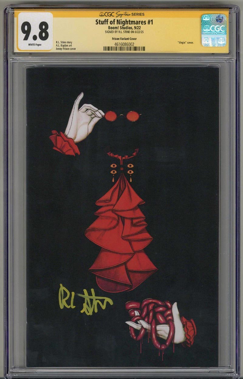 STUFF OF NIGHTMARES #1 CGC 9.8 SS SIGNED R.L. STINE VIRGIN VARIANT COVER POP 4 STUFF OF NIGHTMARES #1 CGC 9.8 SS SIGNED R.L. STINE VIRGIN VARIANT COVER POP 4