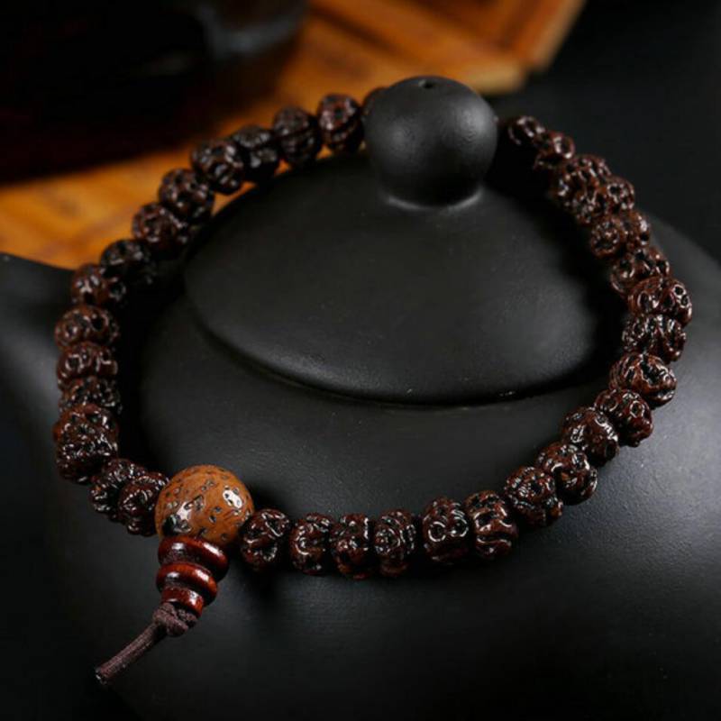 6Mm Rudraksha Beads Tibet Buddhist Prayer Bracelet Mala Ethnic Wear 6Mm Rudraksha Beads Tibet Buddhist Prayer Bracelet Mala Ethnic Wear