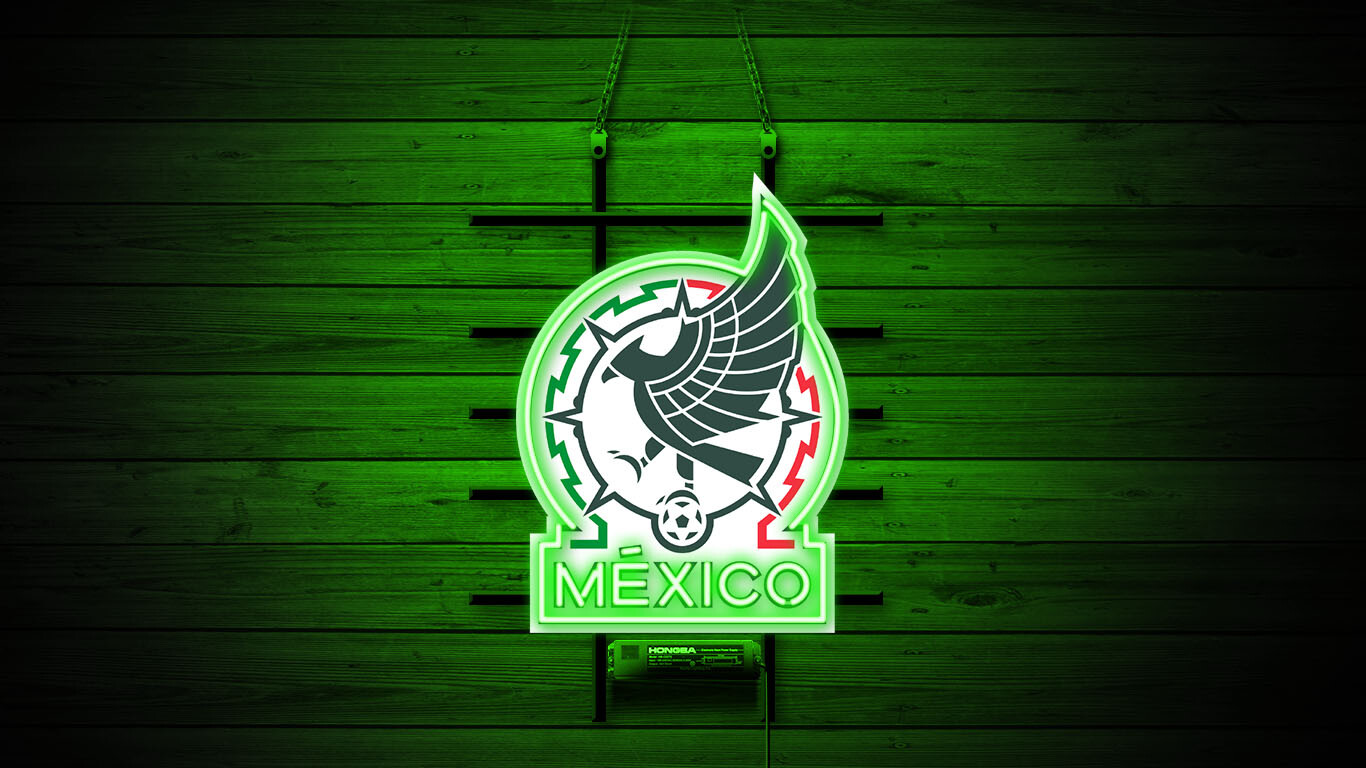 Mexico Football Team Logo 19"x15" Glass Neon Sign Light With Dimmer Room Decor Mexico Football Team Logo 19"x15" Glass Neon Sign Light With Dimmer Room Decor
